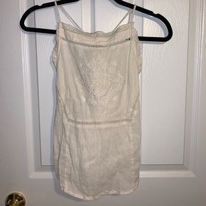 Billabong Cream Lace Crepe Halter Top